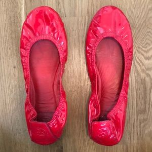 Tory Burch red/orange flats